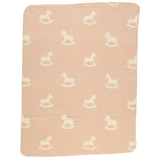 Bebe Organic Faded Rose Cuddle Horse Blanket