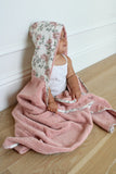 Little Threads Blush Meadow Toile Baby Towel