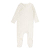 Lilette Cream/Berry Diamond Dot Footie