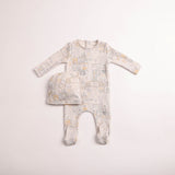 Bee & Dee Boy Print Dollhouse Footie/Beanie