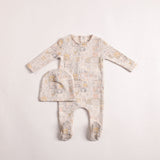 Bee & Dee Girl Print Dollhouse Footie/Beanie