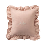 Domani Pink Gauze Ruffle Bebe Accent Pillow