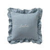 Domani Blue Gauze Ruffle Bebe Accent Pillow