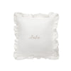 Domani White Gauze Ruffle Bebe Accent Pillow