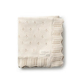 Domani Natural Scallop Knit Blanket