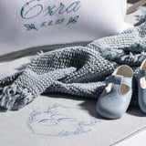 Domani Cinza Blue Waffle Muslin Blanket