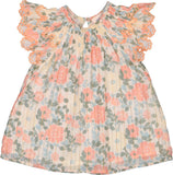 Louis Louise Pink Lurex Flower Jinny Baby Dress