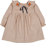 Louis Louise Benjamin Beige Twill Check Baby Dress