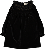Louis Louise Black Guimave Velvet Dress