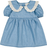Louis Louise Henrietta Light Blue Chambray Baby Dress