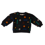 Wander & Wonder Black Quilt Baby Sweatshirt