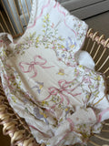 LIttle Threads Rose Ribbon Muslin Swaddle