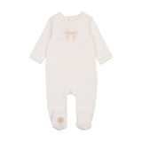 Mon Tresor Embroidered Bow Footie