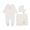 Mon Tresor Embroidered Bow Layette Set