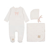 Mon Tresor Embroidered Bow Layette Set