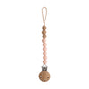 Mushie Blush Eva Pacifier Clip
