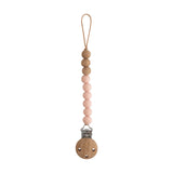 Mushie Blush Eva Pacifier Clip