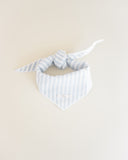 Ferne Blue Ticking Bandana Bib