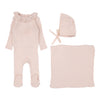 Lilette Petal Pointelle Ruffle Collar Layette Set