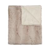 Peluche Feather Beige/Natural Fur Blanket