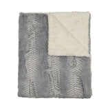 Peluche Feather Powder/Natural Fur Blanket