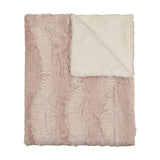 Peluche Feather Rose/Natural Fur Blanket