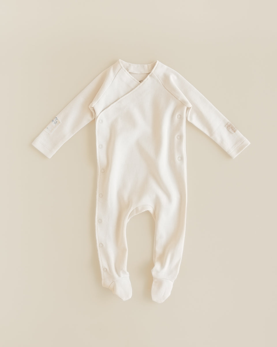 Ferne Milk/Bluet Poppy Patch Footie – Little Loungers