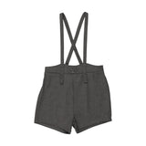 Analogie Mid Grey Plaid Boy Overall Shorts