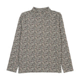 Analogie Vintage Purple Print Mockneck