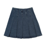 Analogie Blue Denim Pleated Skirt