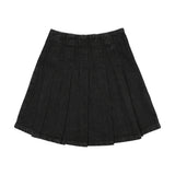 Analogie Black Denim Pleated Skirt