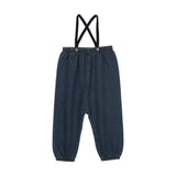 Analogie Blue Denim Knit Strap Bubble Suspender