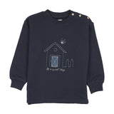 Analogie Navy Embroider Sweatshirt