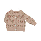 Peluche Rose Intarsia Cardigan