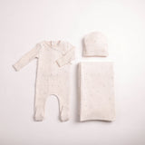 Bee & Dee Ivory Boy Flutter&Fly Velour Layette Set