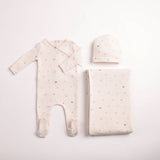 Bee & Dee Ivory Girls Flutter&Fly Velour Layette Set
