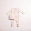 Bee & Dee Ivory Girls Flutter&Fly Velour Footie/Beanie - 9m