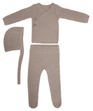 Kipp Pink Textured Wrap Knit 3pc Set