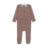 Lilette Plum Gingham Print Footie