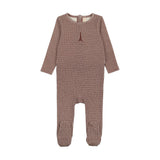 Lilette Plum Gingham Print Footie