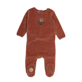 Mon Tresor Blush Beige Gingham Grove Footie