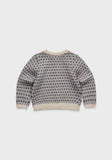 Louisiella Vintage Blue Pletche Knit Cardigan