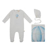 Citrine White/Blue Hot Air Balloon Layette Set