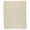 Bebe Organic Blue Patchwork Heart Blanket