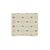 Bebe Organic Blue Patchwork Heart Blanket