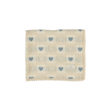 Bebe Organic Blue Patchwork Heart Blanket