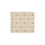 Bebe Organic Mauve Patchwork Heart Blanket