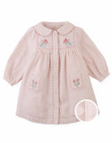 Gingersnaps Lottie Button Down Peach Cross Stitch Dress