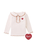 Gingersnaps Geraline Off White Scallop Collar Tee