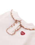 Gingersnaps Geraline Off White Scallop Collar Tee